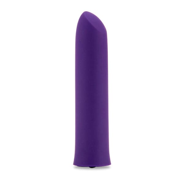 Purple silicone toy on white background.