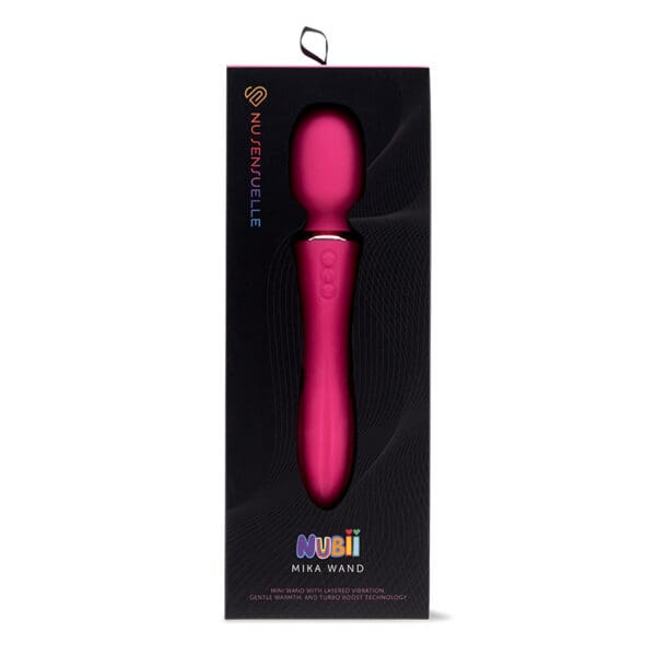 Pink Nubi Mika wand in black box.