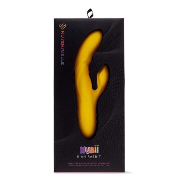 Yellow Kiah Rabbit vibrator in box.