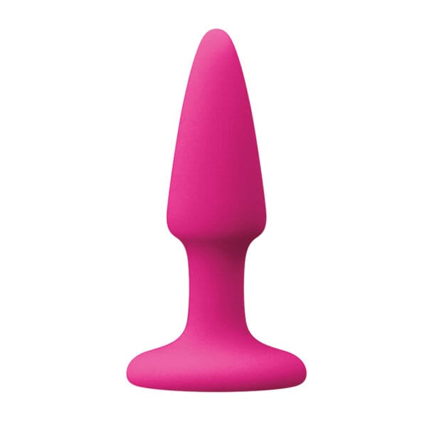 Pink silicone butt plug.