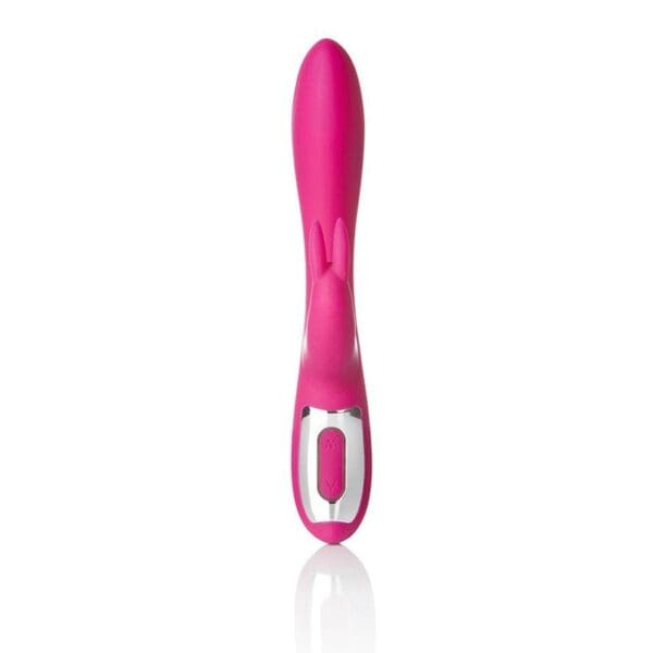 Pink and silver rabbit vibrator.