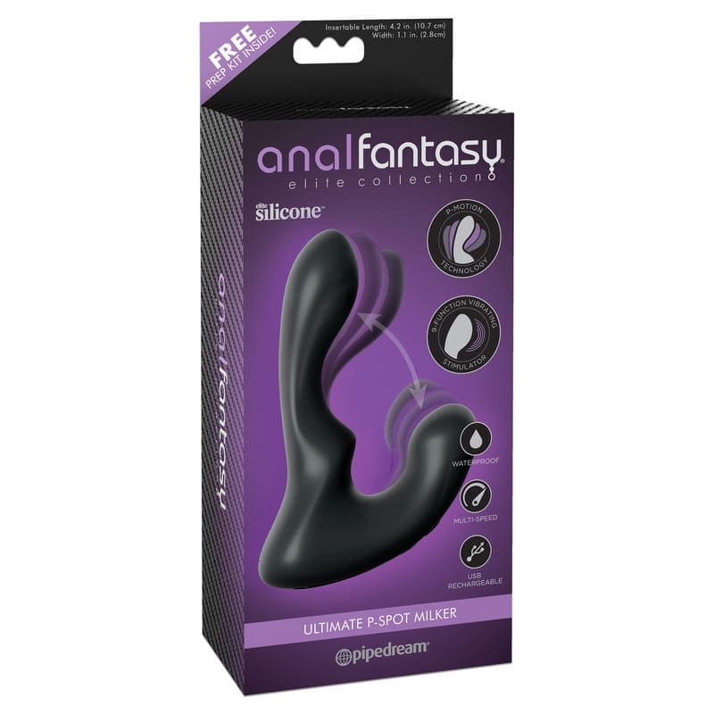 A black anal fantasy collection with two vibrators