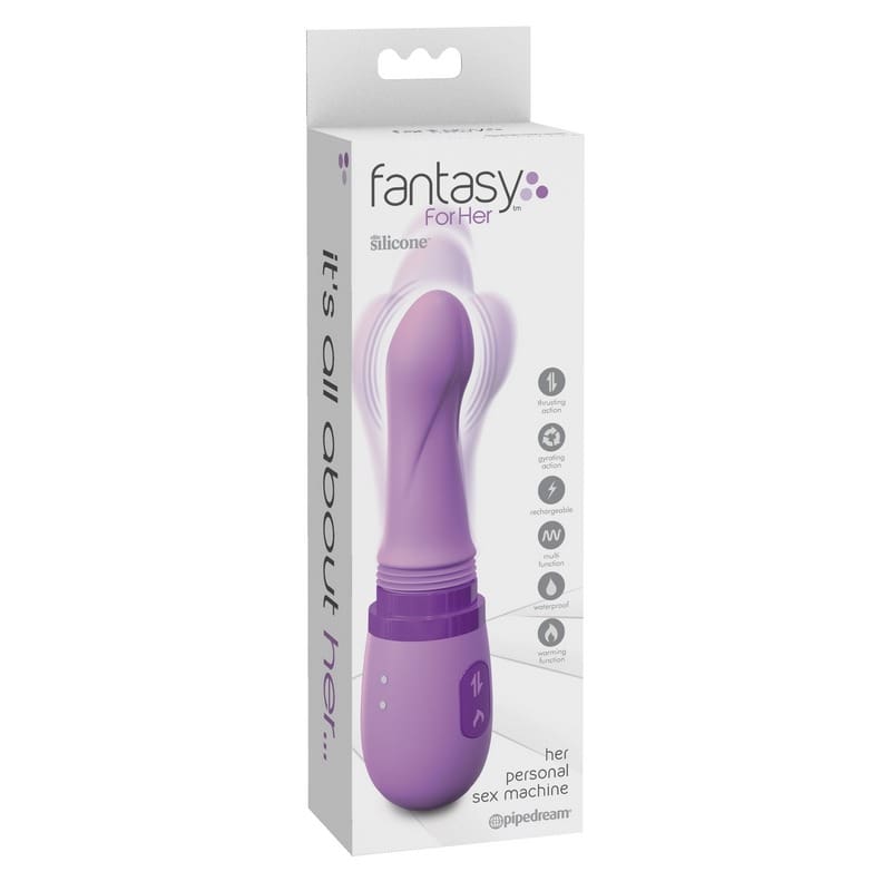 A purple bottle in the package of fantasy products.