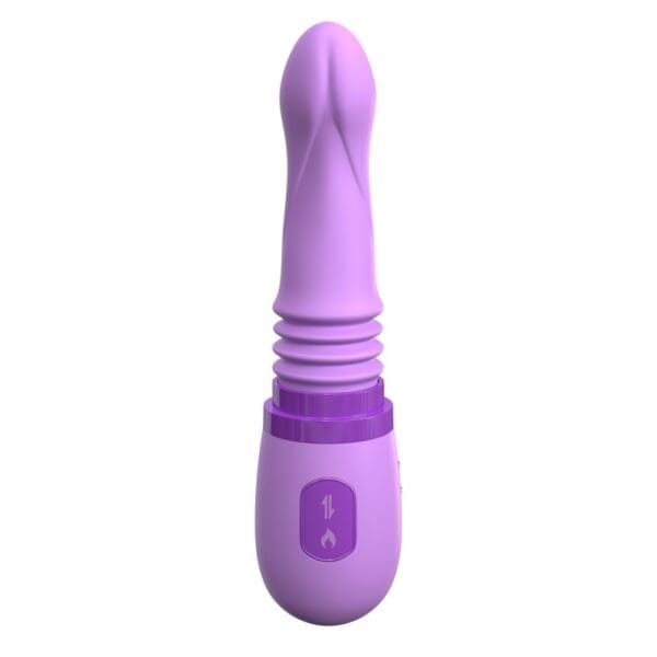 A purple vibrator is shown with the logo of the company.