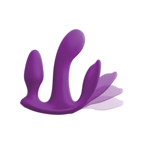 A purple sex toy is shown in this image.