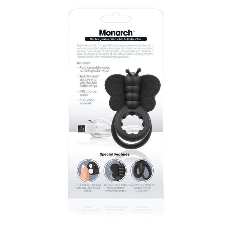 Black butterfly rechargeable wearable vibe.