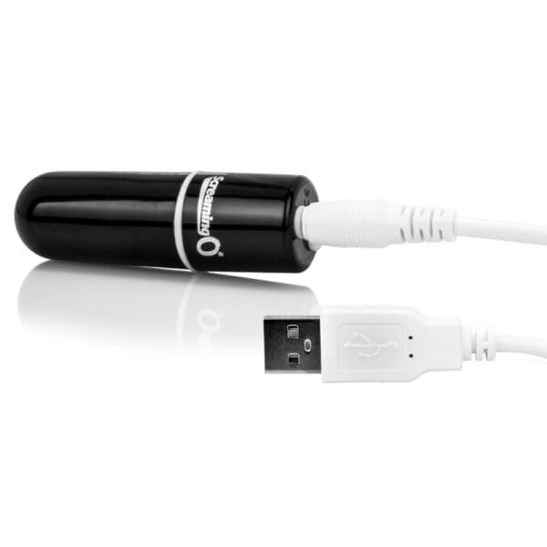 Black USB rechargeable toy with cord.