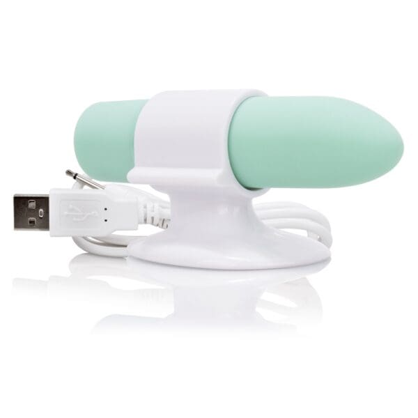 Green and white charging vibrator.