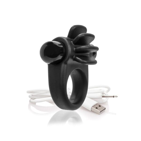 Black silicone ring with charging cable.