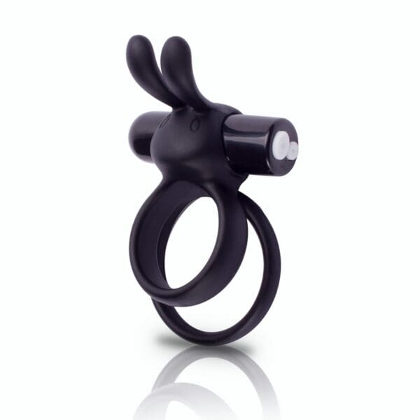 Black rabbit themed double ring toy.