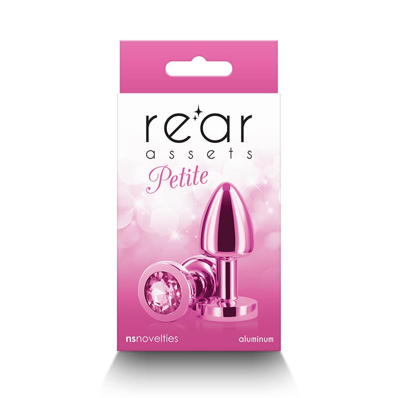 Pink metal butt plug with gem.