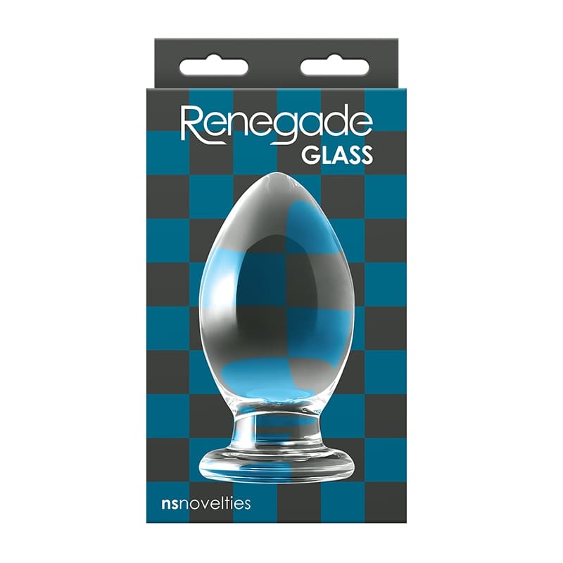 A package of renegade glass butt plug