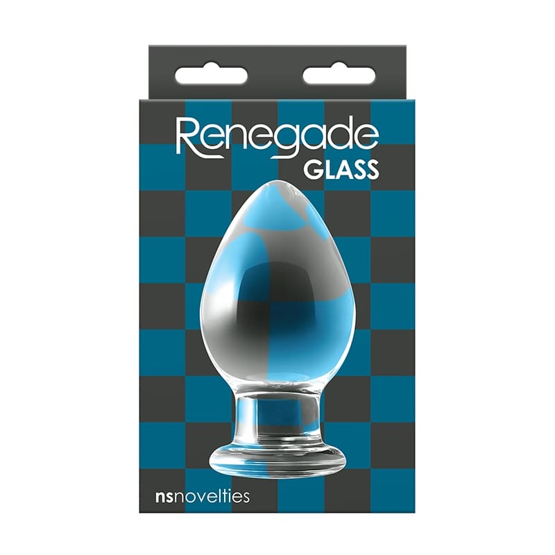 A package of renegade glass butt plug