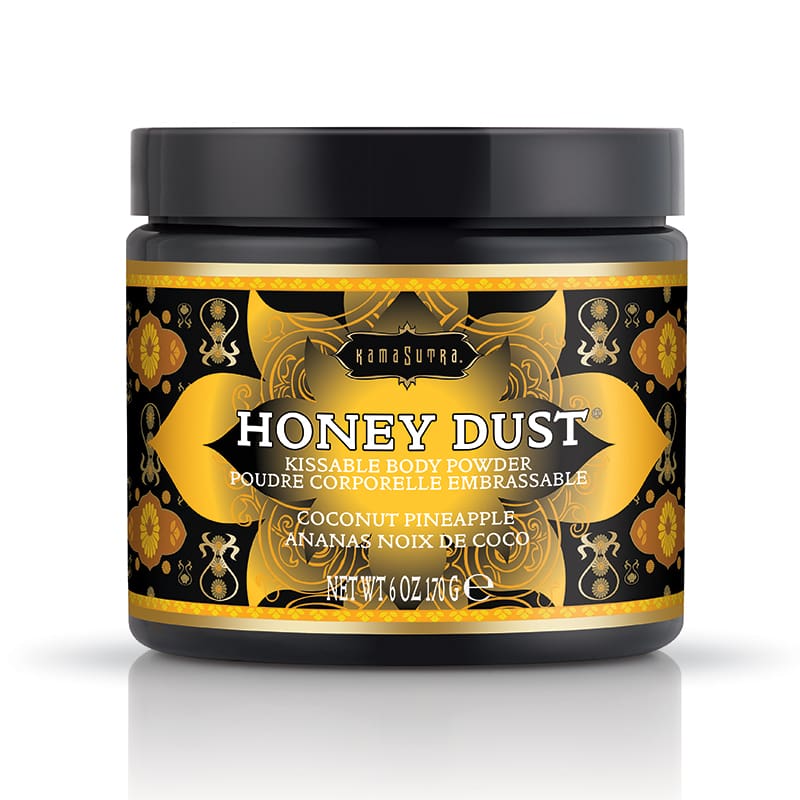 A jar of honey dust is shown here.