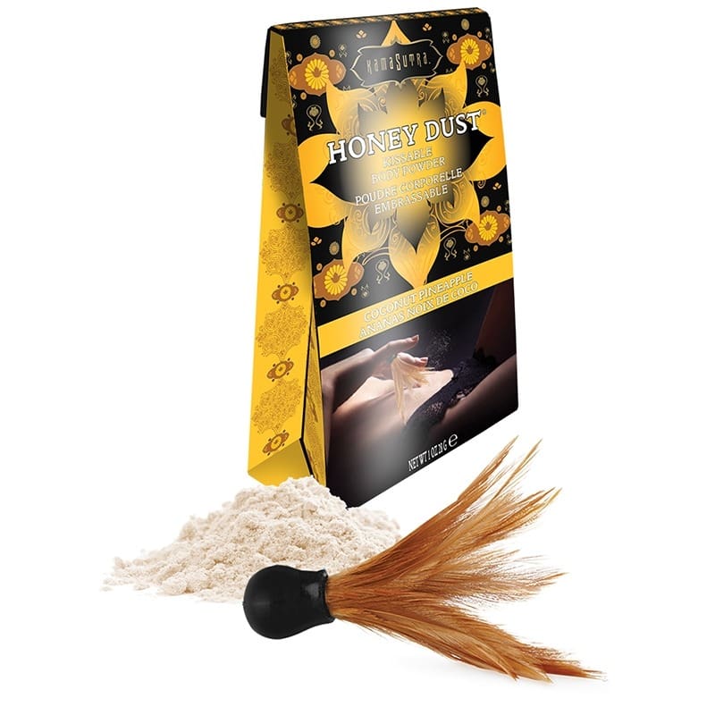 A package of feathers and a black object