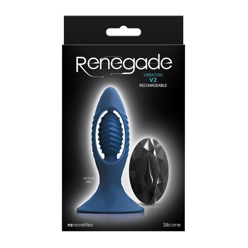Renegade prostate massager with blue cover