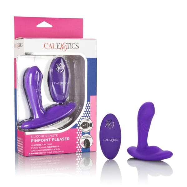 A purple set of two vibrators in packaging.