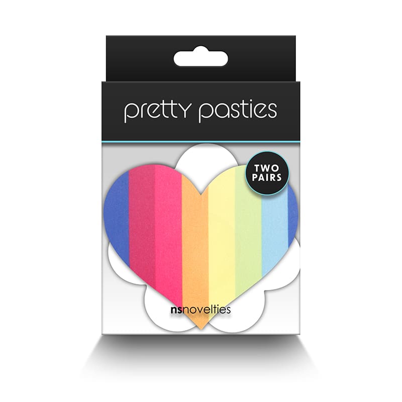 A package of pretty pasties in rainbow colors.