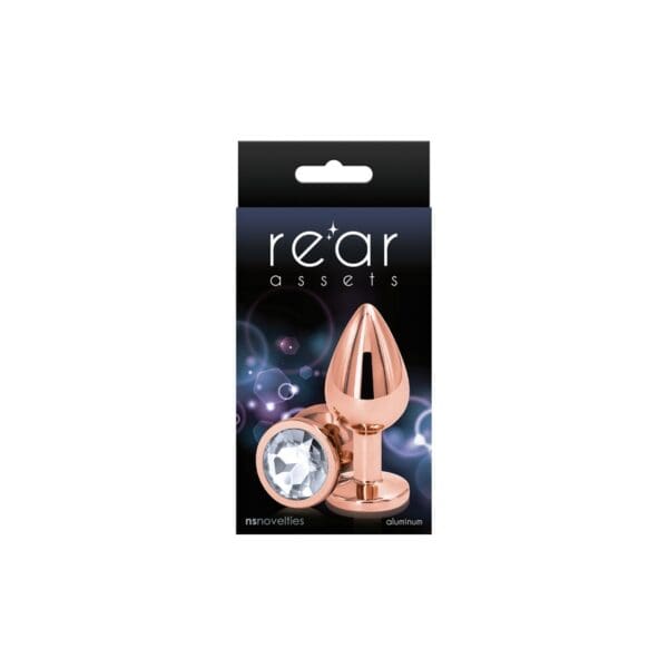 Rose gold butt plug with crystal